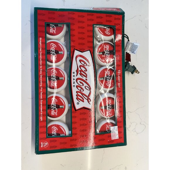 Coca Cola string lights In BOX - Tested - See photos Vintage - Picture 2 of 3